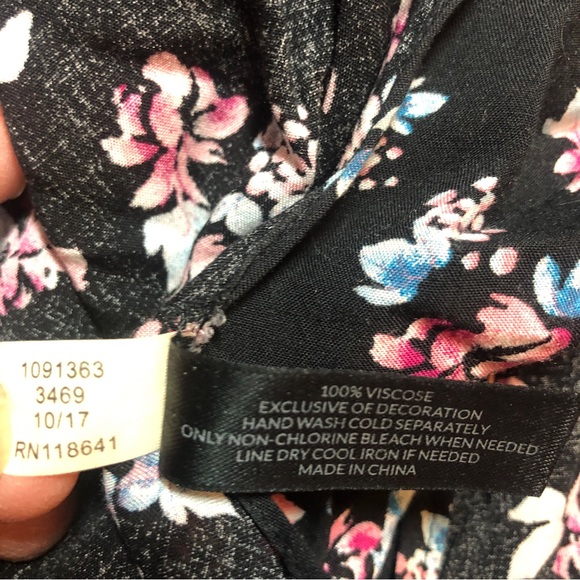 Lane Bryan Kimono Floral Fringe lightweight Flowy M Dolman Festival Coachella - Picture 8 of 8